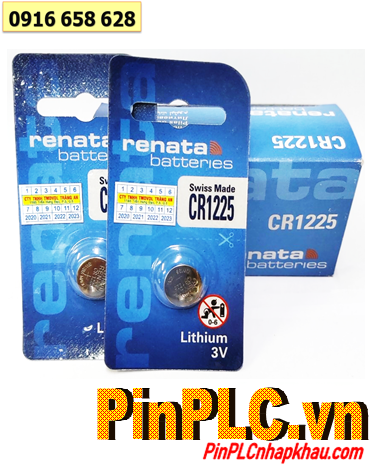 Renata CR1225; Pin 3v Lithium Renata CR1225 chính hãng (Vỉ 1viên)